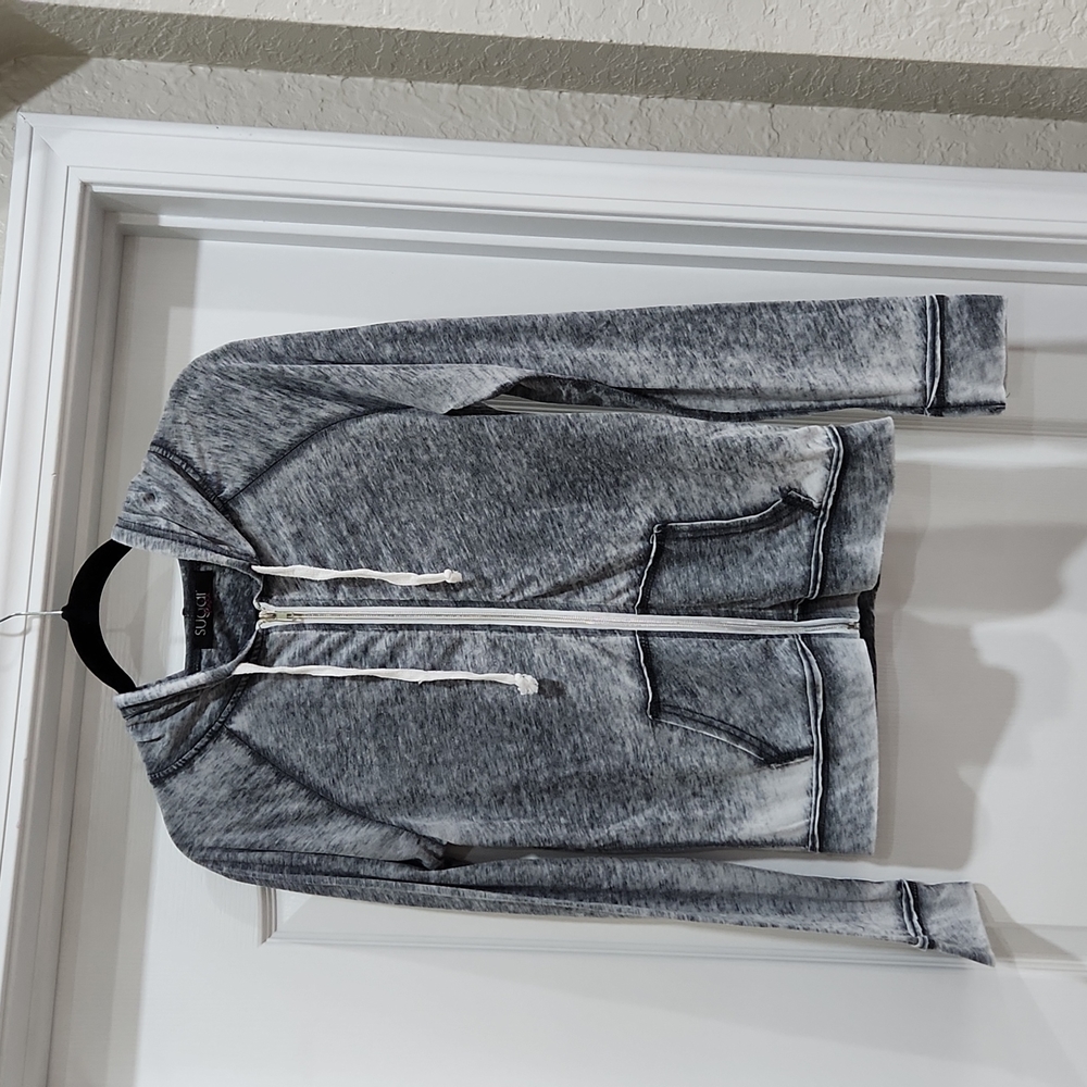 Full zip lightweight jacket, gray, L